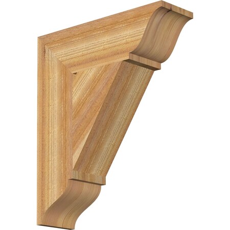 Ekena Millwork Traditional Traditional Rough Sawn Bracket, Western Red Cedar, 6"W x 20"D x 24"H BKT06X20X24TRA01RWR